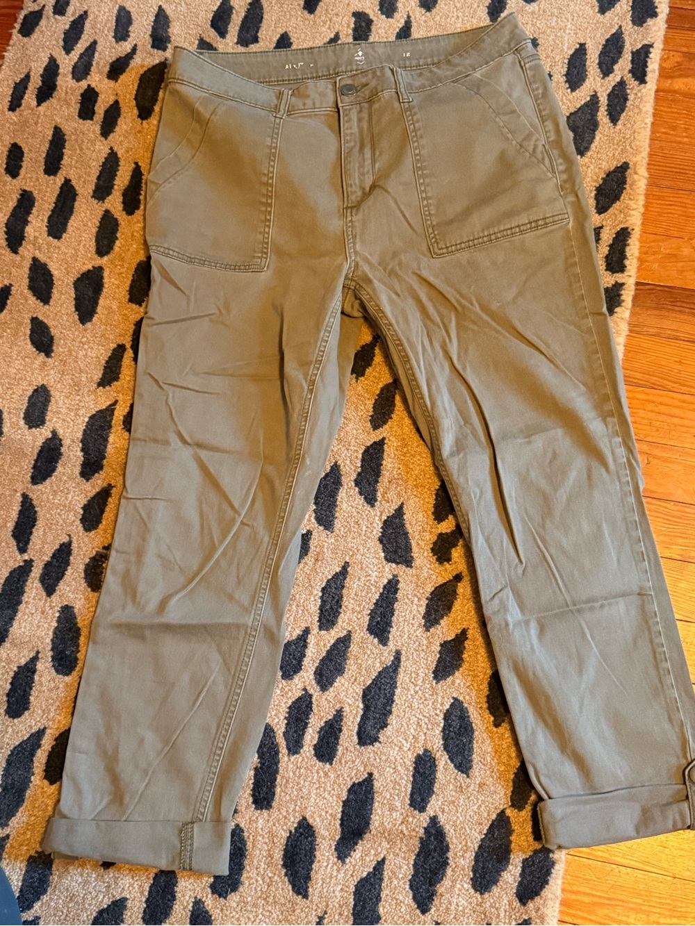 St. John's Bay Olive Cropped Utility Pants